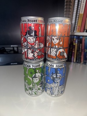 Ocean Bomb One Piece Soda Cans Set of 4 Collectible Anime Merchandise