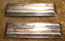 2 PORTE COUTEAUX EN METAL ARGENTE CHRISTOFLE ONDULATIONS LUC LANEL ART DECO