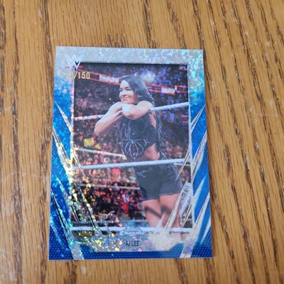 AJ Lee /150 2026 Topps Chrome WWE BLUE DIAMONDS PARALLEL Card #105