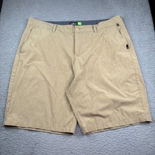 Quiksilver Amphibian Shorts Mens 38 Beige Poly Stretch 9' Inseam