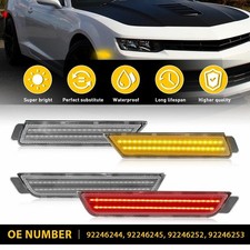 For Chevrolet 2010-2015 Camaro Clear Lens Side LED Marker Lights Super Bright 4X