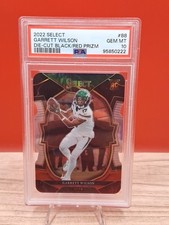 Panini 2022 Select Garrett Wilson Black & Red Prizm Die-Cut #88 Rookie PSA 10