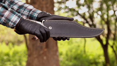 Handmade Bowie Knife Fixed Blade Hunting Survival Knife with