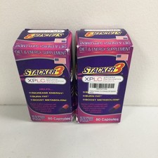 LOT OF 2 Stacker 3 XPLC Body Fat Burner and Metabolism Boosting 80 capsules