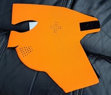 Cold Weather Neoprene Mask. Water/Snow/Wind Proof 1/2 Head/Neck, Orange, M 