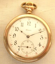 Illinois Pocket Watch 12S 11J 1906 Mod. 1 1906 Serviced