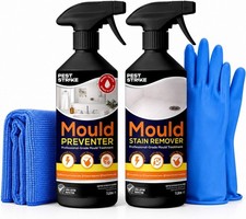 Mould Remover Spray Kit with Cloth & Gloves Anti Mould for Walls, Tiles & Bath