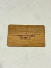 INTERCONTINENTAL Hotels & Resorts Wood Room Key  Card. Very Good Condition.