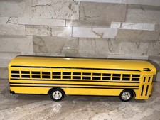 Blue Bird School Bus Jimson No. 330 Coin Bank Plastic 10&rdquo; No Stopper