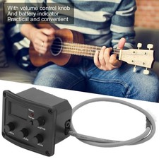 Ukulele Pickup EQ Color Tuner with LED Display Electric Box 3  Segment Equalizer