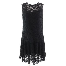Dolce & Gabbana Silk Cutwork Lace Sleeveless Dress Black Size 36 Women used