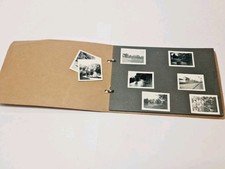 Vintage Small Photograps Album with ~30 Miniature Black & White Family Photos 