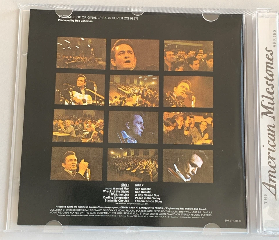 CD Johnny Cash: At San Quentin Live 1969 Konzert 9 Bonus Tracks Remastered - Bild 4 von 4
