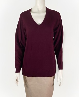 Charter Club 1X Plus Size 100% Cashmere Luxe V-Neck Sweater Crantini Red NWT