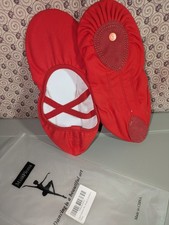 Miss Fiona RED Canvas Ballet Slippers In Original Packaging Size 10/43