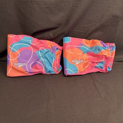 Speedo Pink Cloth Arm Bands Floaties Water Wings Ages 2-12 Weight 33-110lbs