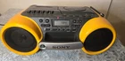 SONY CFD-980 Sports Yellow Boombox CD Cassette AM/FM Radio Vintage 1990s TESTED