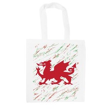 Image of Welsh Dragon Tote Bag - Reusable Shopping Bag Wales Themed Souvenir Gifts