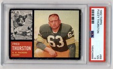 1962 Topps RC Fred Thurston #69 Valparaiso Crusaders/Green Bay Packers PSA 3