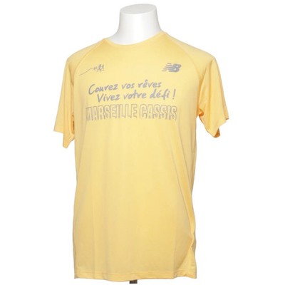New Balance, T-shirt, Größe: M, Gelb, Polyester, Print, Herren #Wuk