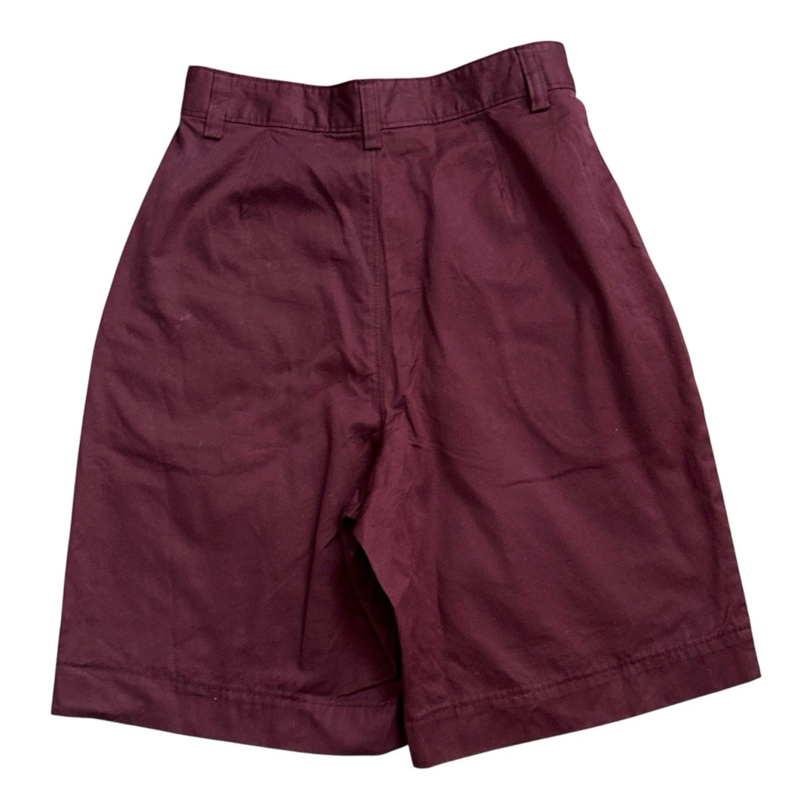 Calvin Klein Sport Size 4 Burgundy High Rise Cotton Mom Shorts Vintage Womens  thumbnail 2