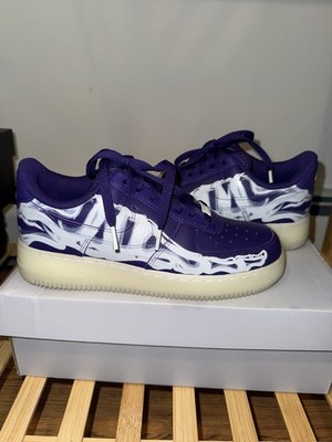 Size 6.5 Men s 8 Women s Air Force 1 Purple Skeleton Halloween