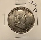 1949-D Franklin Half Dollar 50C Denver 90% Silver US Coin
