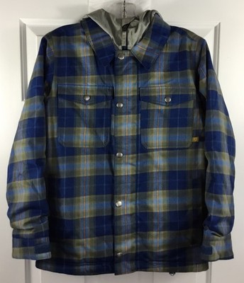 Burton Uproar Ski Jacket Boys M (10-12) Blue Multicolored Hooded DryRide Coat
