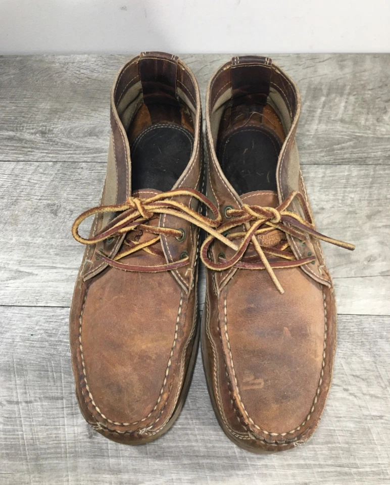 Men Red Wing 9184 Wabasha Copper Chukka Leather Work Soft Moc Toe Boots Size 8.5 - Image 3 of 4