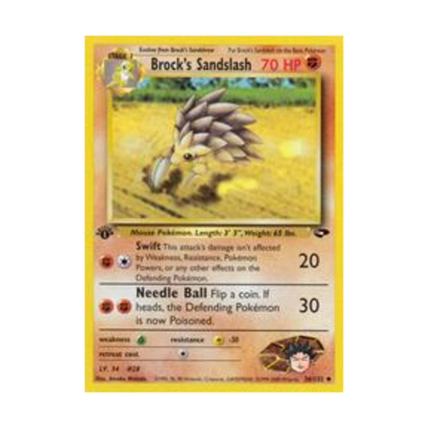 Pokemon Pokemon Gym Challenge Brock's Sandslash (U) #36 (1st Ed) NM