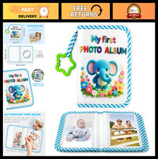 Soft Cloth Baby Photo Album - My First Family Keepsake Book Holds 17 4x6 Photos,