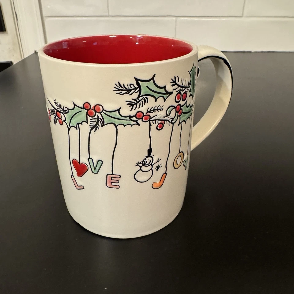 Taza Spectrum Designz adornos navideños chocolate caliente/café/té. Blanco y rojo Foto 3 de 4