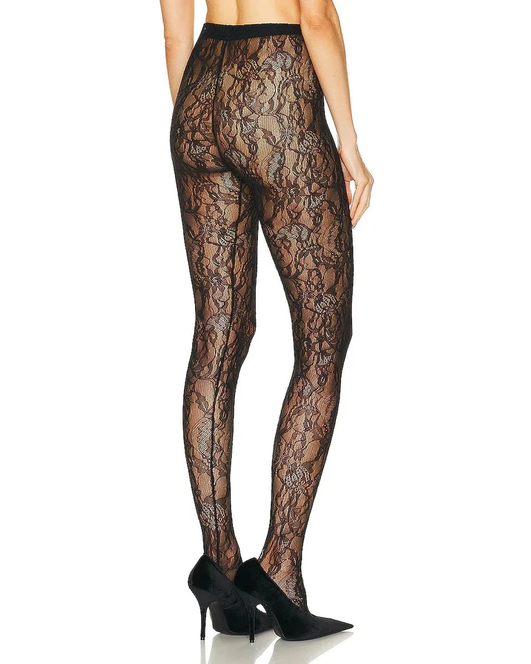 WARDROBE.NYC Lace Tights in Black L NWOT $300 - Image 3 of 4