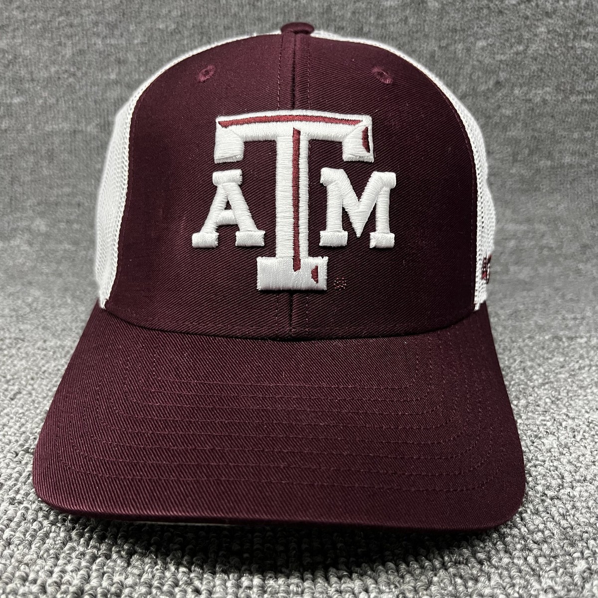 '47 Brand Texas A&M Aggies Trucker Snapback Hat Maroon White Adjustable Cap