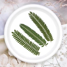 8PCS Real Pressed Dried Leaves, Natural Green Color, Floral Supply for art FSS02