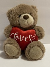 Bear Plush 7 Aurora Red Heart Love Pillow Brown Tan Valentine 2022 New