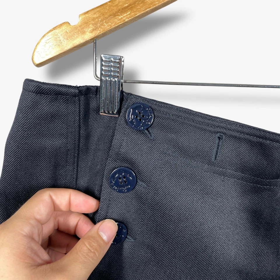 Pantalones Cortos De Colección Marina de los Estados Unidos Para Hombre Marinero Militar Botón Delantero Azul Marino Informales Verano Foto 2 de 4