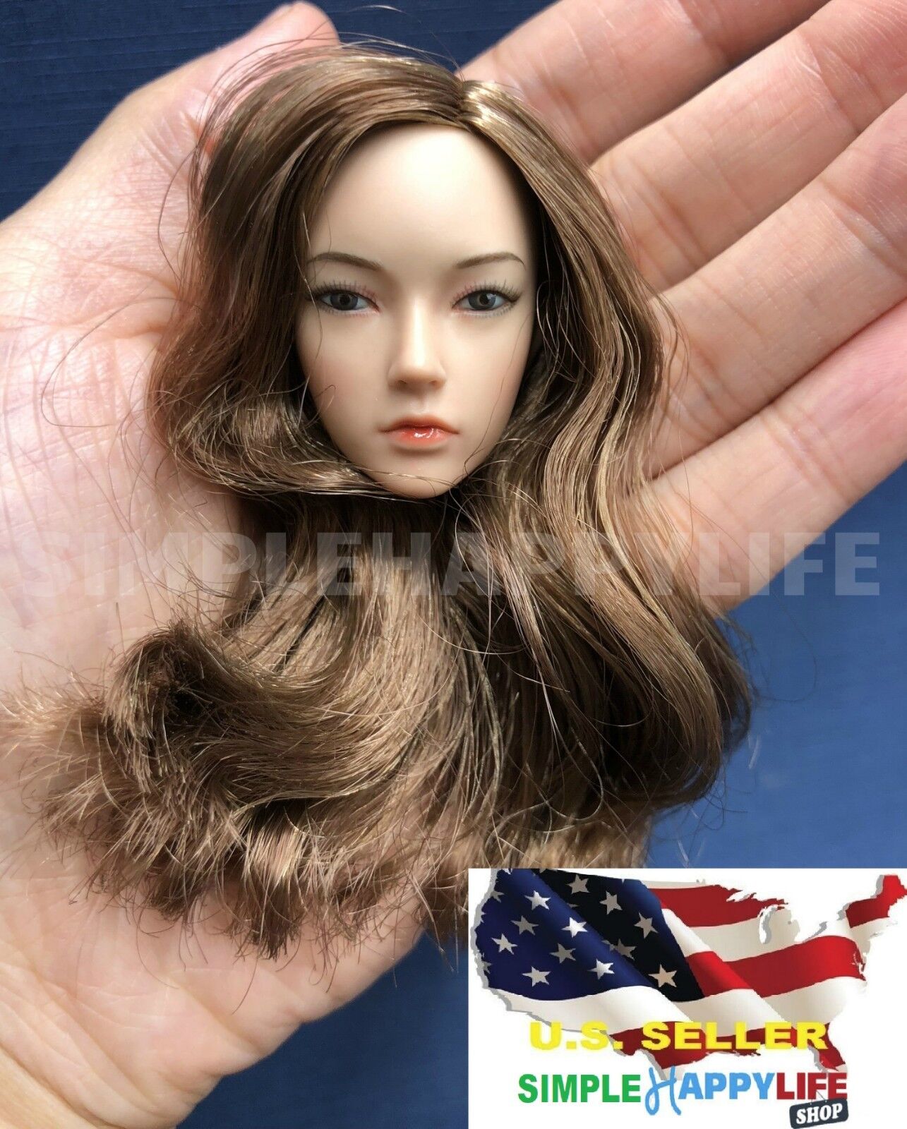 1/6 Asian GIRL Head Sculpt LONG HAIR For 12" PALE PHICEN Figure ❶USA IN STOCK❶