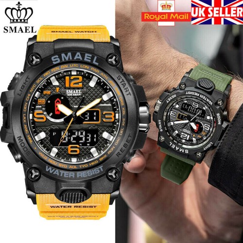 SMAEL Sports Military Waterproof Quartz Date Analogue Digital Casual Wrist Watch - Picture 2 of 31