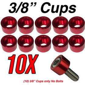 Hex Bolts Allen Bolts 1/4" or 5/16" or 3/8"Cup Washers  10Pc Engine Dress Up