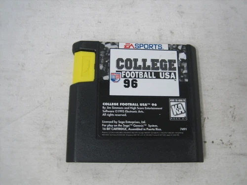 vintage 1996 sega genesis college football usa 96 video game catridge vtg 90s