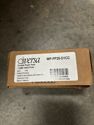 DIVERSA WP-PP20-D OCCUPANCY SENSOR POWER PACK, 1-POLE, 20A, 120/277V