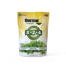 Sustane Lawn & Plant Food 10-2-4 Organic Fertilizer – Slow-Release, 5lb