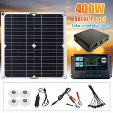 400 Watts Solar Panel Kit 12V Battery Charger w/ 100A Controller Caravan Boat US