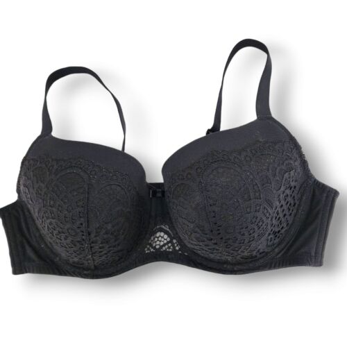 Auden Womens Lightly Lined Strapless Bra Size 32B Convertible Straps Black