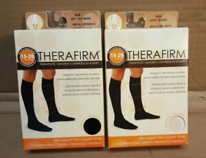 2 prs Therafirm Compression Mens Trouser Socks 15-20 MMHG Size Med | eBay