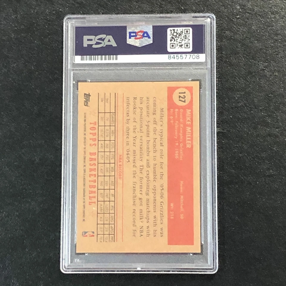 2006 Topps 1952 Style #127 Mike Miller Signed Card AUTO PSA Slabbed Grizzlies - Image 2 of 2