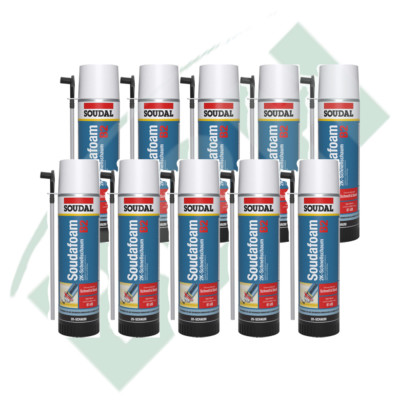 SOUDAL Soudafoam 2K Montageschaum Zargenschaum Schaum 10 x 400 ml 