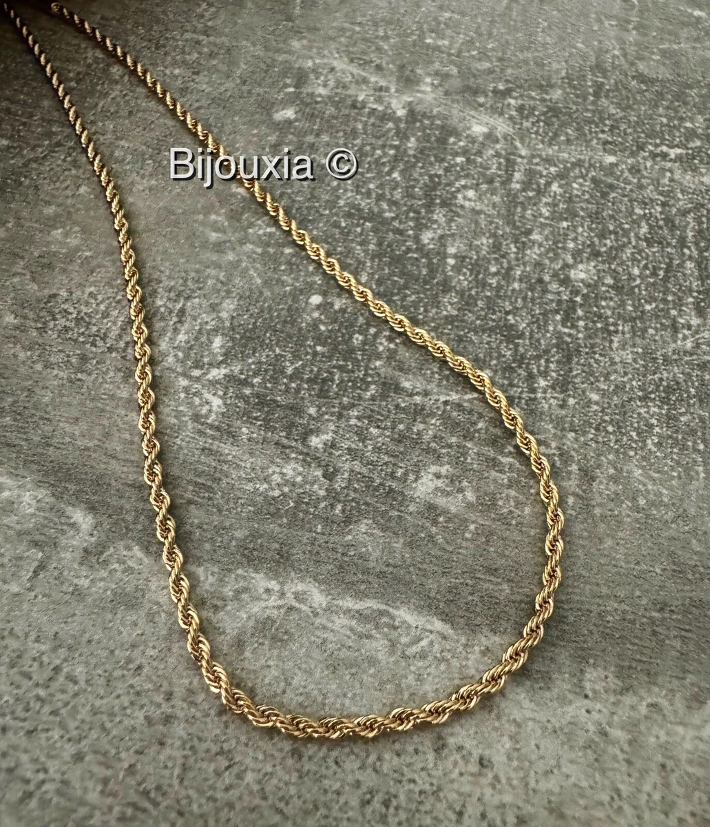 Milacolato Collana Oro Donna Placcata In Oro 14 Carati, Lunga A