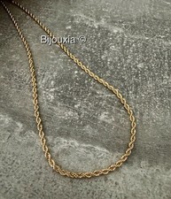 Twisted Rope Chain 80CM In 750/1000 Gold Jewelry Unisex
